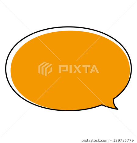 簡單的語音氣泡圖,水平,橢圓形 簡單的語音氣泡圖,水平,橢圓形 129755779