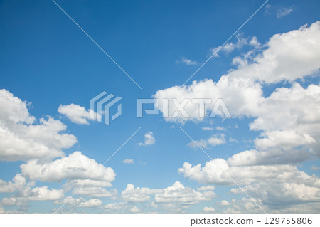 White clouds in the blue sky White clouds in the blue sky 129755806