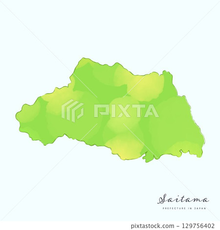埼玉縣地圖。日本47個縣的地圖系列 129756402