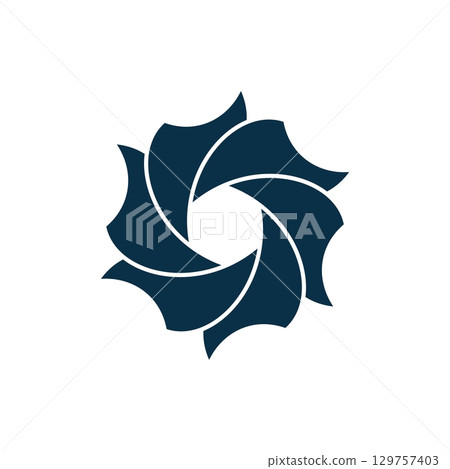 Diaphragm Flower Logo Template Illustration Design. Vector EPS 10. 129757403