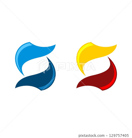 S Letter Swoosh Logo Template Illustration Design. Vector EPS 10. S Letter Swoosh Logo Template Illustration Design. Vector EPS 10. 129757405