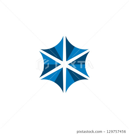 Blue Star Decorative Illustration Design. Vector EPS 10. Blue Star Decorative Illustration Design. Vector EPS 10. 129757456