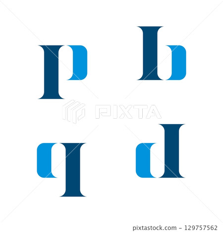 p b q d Letter Logo Template Illustration Design. Vector EPS 10. p b q d Letter Logo Template Illustration Design. Vector EPS 10. 129757562