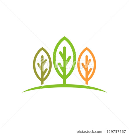 Green Leaf Icon Vector Logo Template Illustration Design. Vector EPS 10. 129757567