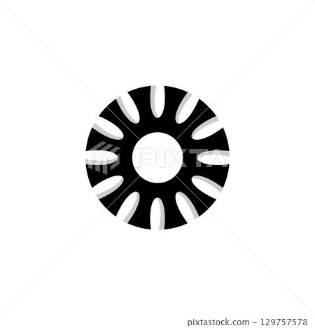Ornamental Tire Flower Logo Template Illustration Design. Vector EPS 10. 129757578