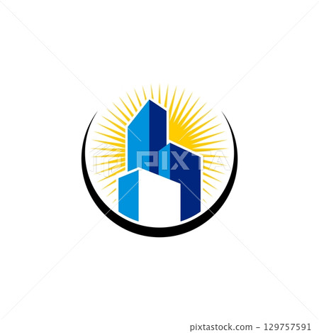 Skyline, Skyscraper Logo Template Illustration Design. Vector EPS 10. 129757591