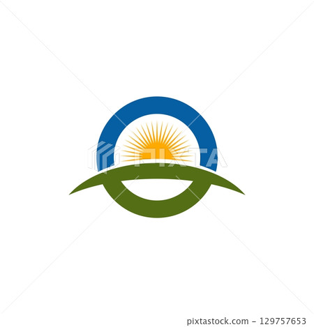 O Letter with Swoosh Colorful Logo Template Illustration Design. Vector EPS 10. 129757653
