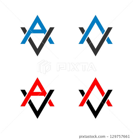 A V Logo Template Illustration Design. Vector EPS 10. 129757661