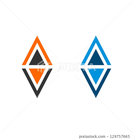 A V Diamond Logo Template Illustration Design. Vector EPS 10. 129757665