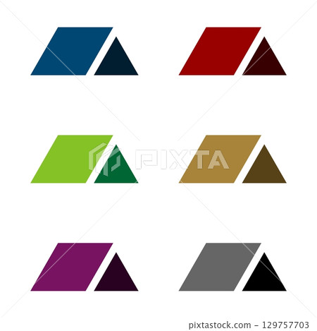 set Colorful Home Roof Logo Template Illustration Design. Vector EPS 10. set Colorful Home Roof Logo Template Illustration Design. Vector EPS 10. 129757703