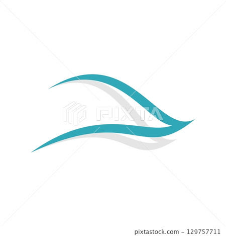 Abstract Swoosh Logo Template Illustration Design. Vector EPS 10. 129757711