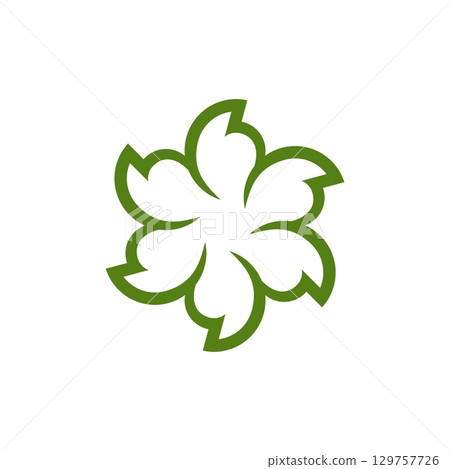 Green Flower for Spa Logo Template Illustration Design. Vector EPS 10. 129757726