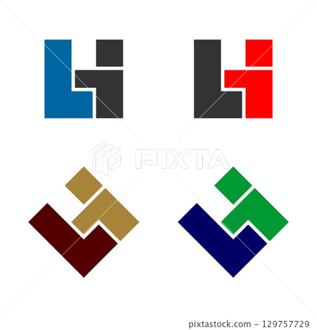 L I Letter Logo Template Illustration Design. Vector EPS 10. 129757729