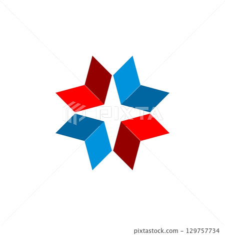 Ribbon Star Logo Template Illustration Design. Vector EPS 10. 129757734