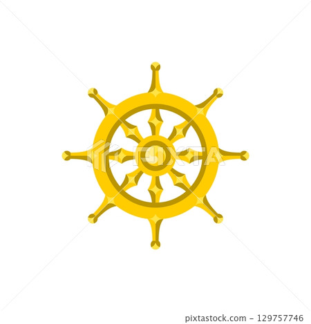 Buddhism Wheel icon vector logo template Illustration Design. Vector EPS 10. Buddhism Wheel icon vector logo template Illustration Design. Vector EPS 10. 129757746