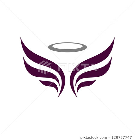 angel wing logo template Illustration Design. Vector EPS 10. 129757747