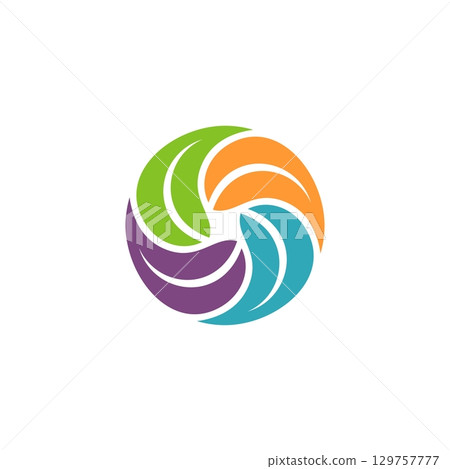 Leaves Flower Logo Template Illustration Design. Vector EPS 10. 129757777