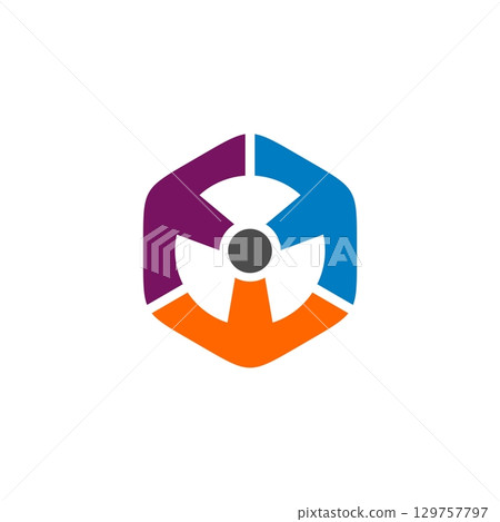Colorful Hexagon Logo Template Illustration Design. Vector EPS 10. 129757797