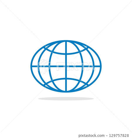 Oval Globe Logo Template Illustration Design. Vector EPS 10. 129757828