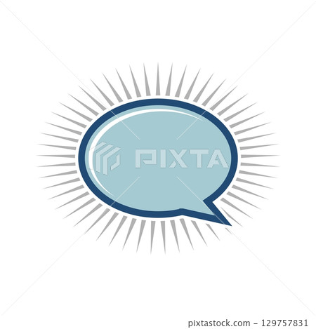 Oval Speech Bubble Logo Template Illustration Design. Vector EPS 10. 129757831