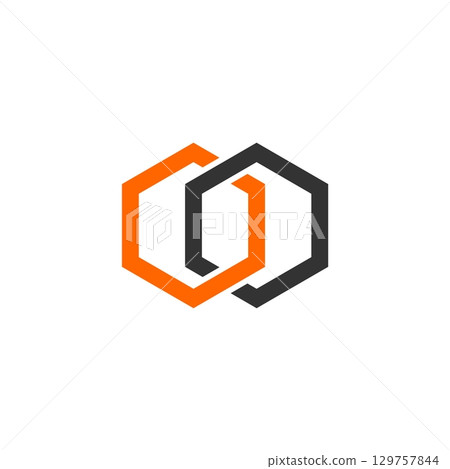 Infinity Hexagon Shape Logo Template Illustration Design. Vector EPS 10. 129757844