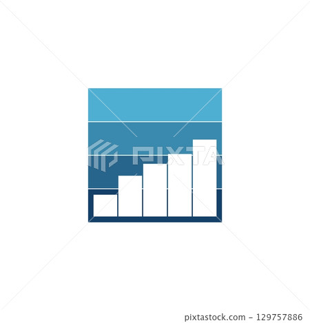 Blue Stock Exchange Finance Logo Template Illustration Design. Vector EPS 10. 129757886
