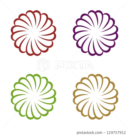 flower ornamental logo template Illustration Design. Vector EPS 10. 129757912