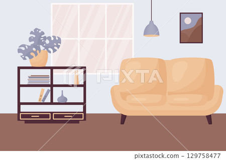 living room interior 129758477