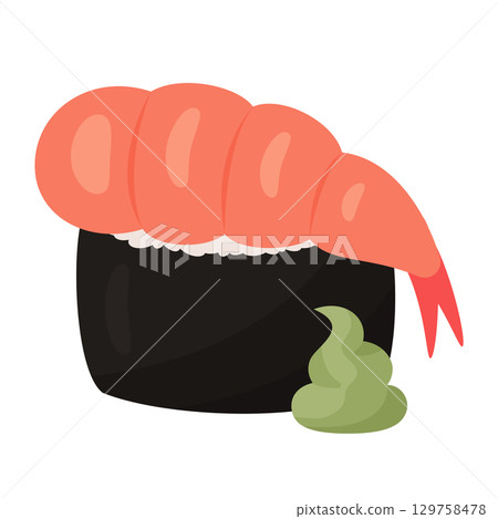 sushi with chrimp 129758478