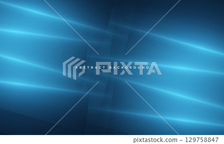 Abstract blue background with dynamic glowing diagonal neon lines. 129758847