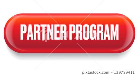 Partner program red button isolated on white background. Partner program banner and symbol. Affiliate program icon. Business partnership banner Partner program red button isolated on white background. Partner program banner and symbol. Affiliate program icon. Business partnership banner 129759411