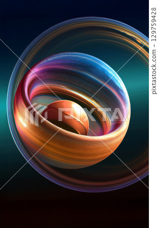 太空中某處一顆形狀奇特的行星 太空中某處一顆形狀奇特的行星 129759428