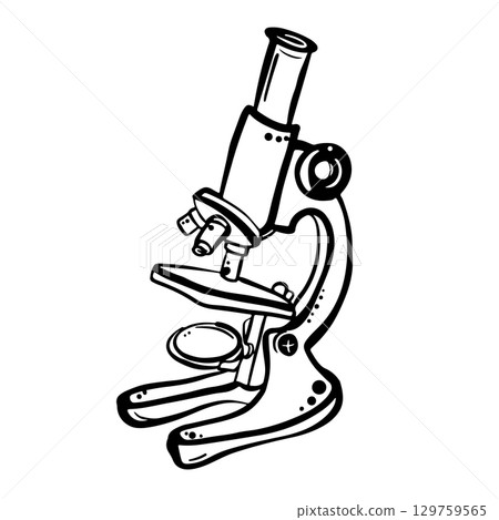 Microscope Vector image Back to school Hand drawn Microscope Vector image Back to school Hand drawn 129759565
