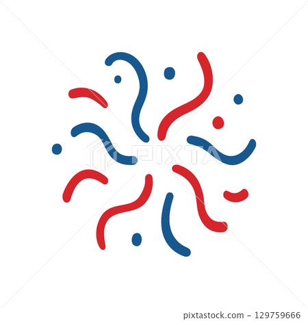 Abstract firework. Red and blue explosion on a white background 129759666