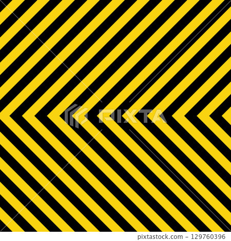 Warning sign with yellow and black diagonal lines. Attention, danger or caution symbol. Construction site signage, road safety notice, hazard banner, security alert shield. Vector illustration Warning sign with yellow and black diagonal lines. Attention, danger or caution symbol. Construction site signage, road safety notice, hazard banner, security alert shield. Vector illustration 129760396