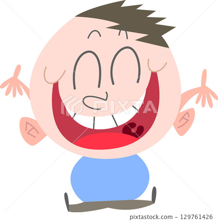一個男孩高興得跳了起來。沒有主線劇情。 129761426
