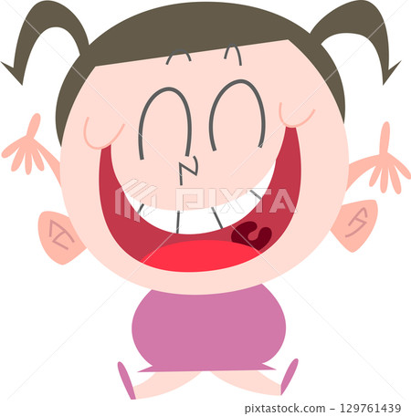 一個胖女孩高興得跳起來。沒有主線劇情。 129761439