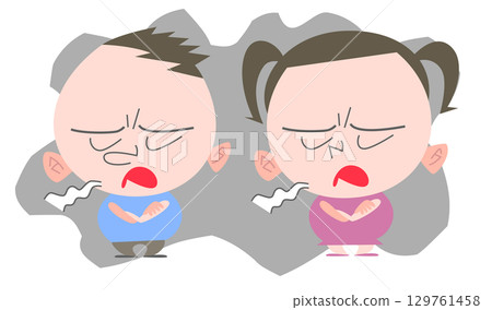 胖胖的男孩和女孩，一臉不滿地嘆了口氣。沒有主線劇情。 129761458