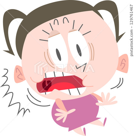 A girl with a surprised expression. No main lines. A girl with a surprised expression. No main lines. 129761467