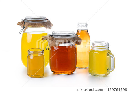 Colorful Kombucha Jars and Bottles 129761798
