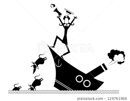 boat, silhouette, vector 129761968