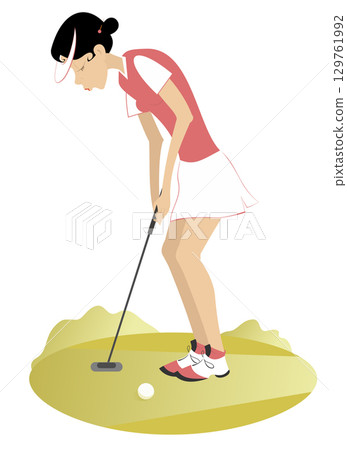 golf, golfer, vector 129761992