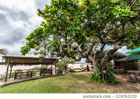 Typical Jungle lodge located at Ilha das Canarias, Brazil. Delta do Parnaiba and Delta das Americas. Typical Jungle lodge located at Ilha das Canarias, Brazil. Delta do Parnaiba and Delta das Americas. 129762220