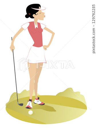 golf, golfer, vector 129762285