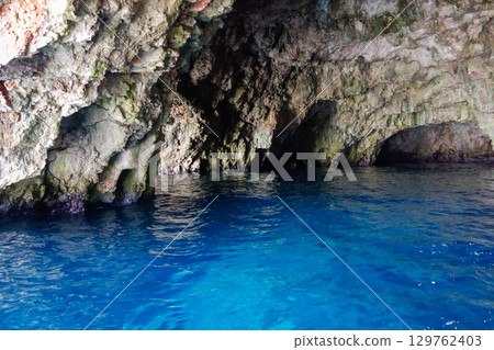 inside the hole of the Green cave in Vis island, Croatia 129762403