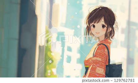 浴衣女孩 129762781