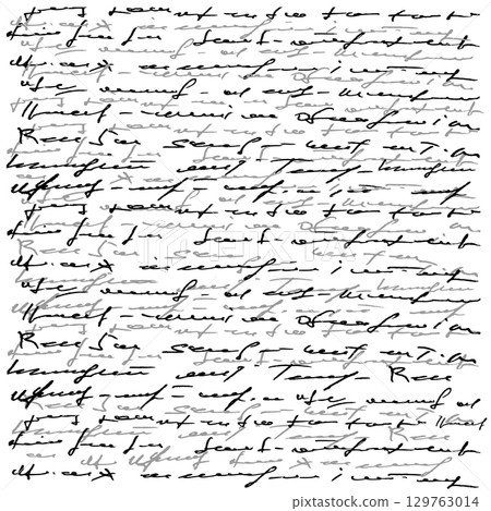 Abstract background, incomprehensible, non-existent handwritten text. Not AI, Vector illustration 129763014