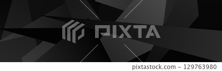 Abstract geometric black shapes with dynamic triangles and shadows 129763980