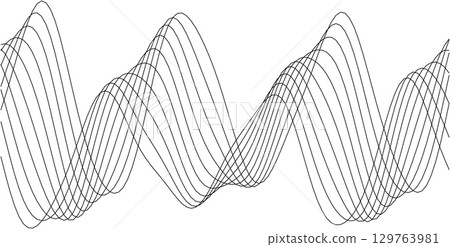 Abstract wave pattern for modern design aesthetic and creative projects 129763981