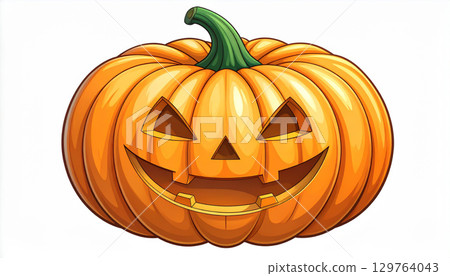 萬聖節南瓜燈動漫風格 萬聖節南瓜燈動漫風格 129764043